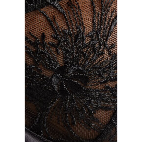 🆕ETAM Amaryllis Embroidered Underwire Demi Sheer Lace Bra 36D Black - Picture 6 of 10